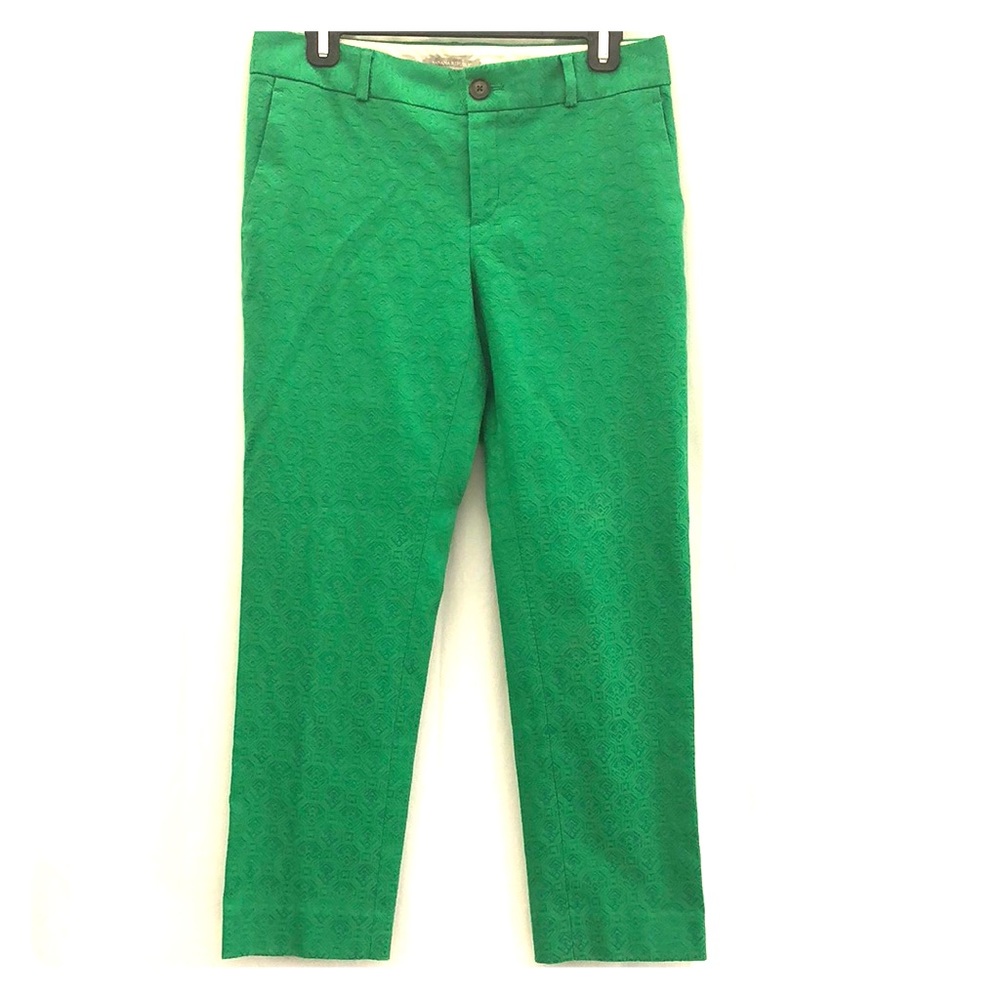 Banana Republic Hampton Pant Green Pattern Size 4